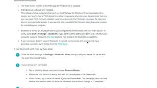 FITBIT WON'T SYNC on WINDOWS 10 what to do?
