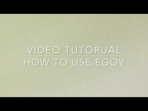 How to use EGOV Video tutorial
