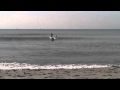 airSUP ® surfing inflatable stand up paddle board 96XV 9'6" at Kamakura, Japan small SUP waves