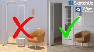 Improve Your Renders | 3 Tips For Realistic Visualizations | VRay for SketchUp Tutorial