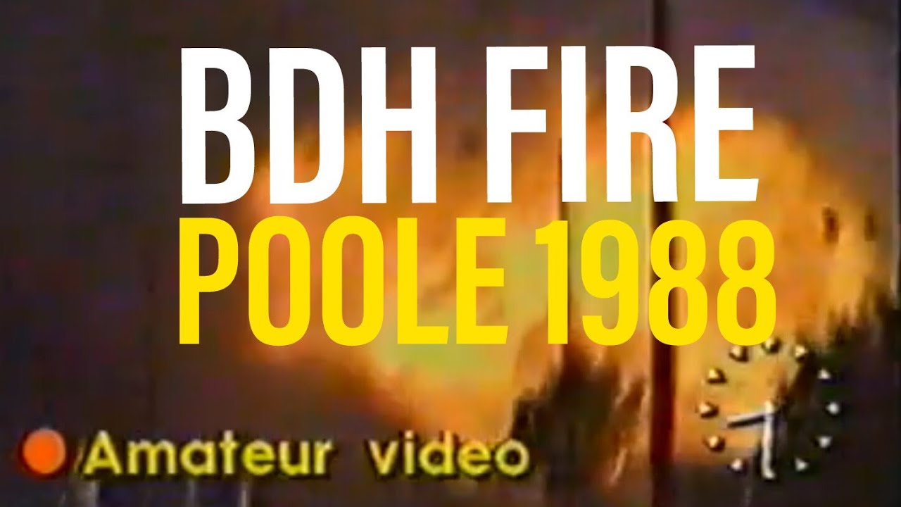 BDH Fire Poole Dorset 21 June 1988 (TV-am news footage)