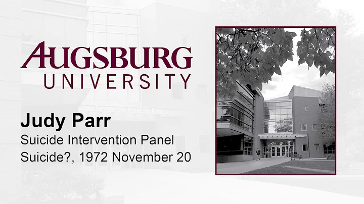 Suicide?: Judy Parr, "Suicide Intervention Panel" ...