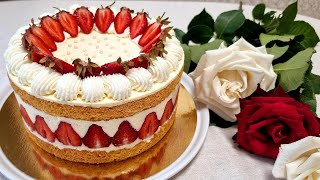 Со вкусом мороженого. Знаменитый торт "Фрезье"/Cake with strawberries and ice cream flavor