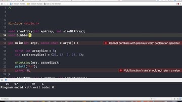 C Programmieren mit Xcode - Arrays sortieren mit dem Bubble-Sort-Algorithmus
