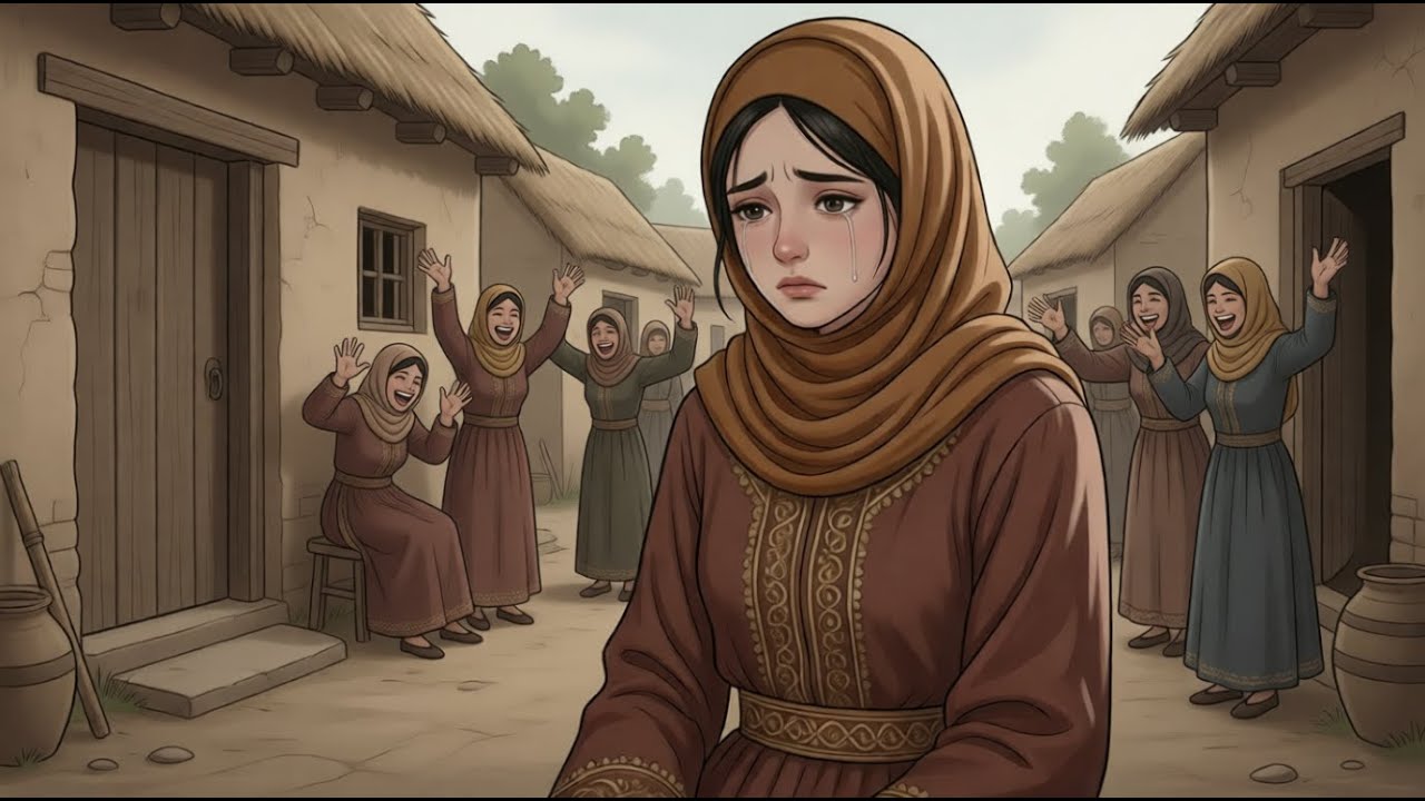 الفتاة الحزينة التي يخونها لسانها و لا تستطيع الكلام،  و أهل القرية ضحكوا على صمتها فبكوا في النهاية