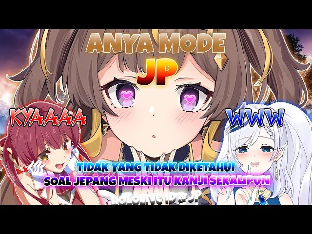 ANYA jp DISURUH BACA KANJI ?!! Huh....  [ hololive JP ] class=