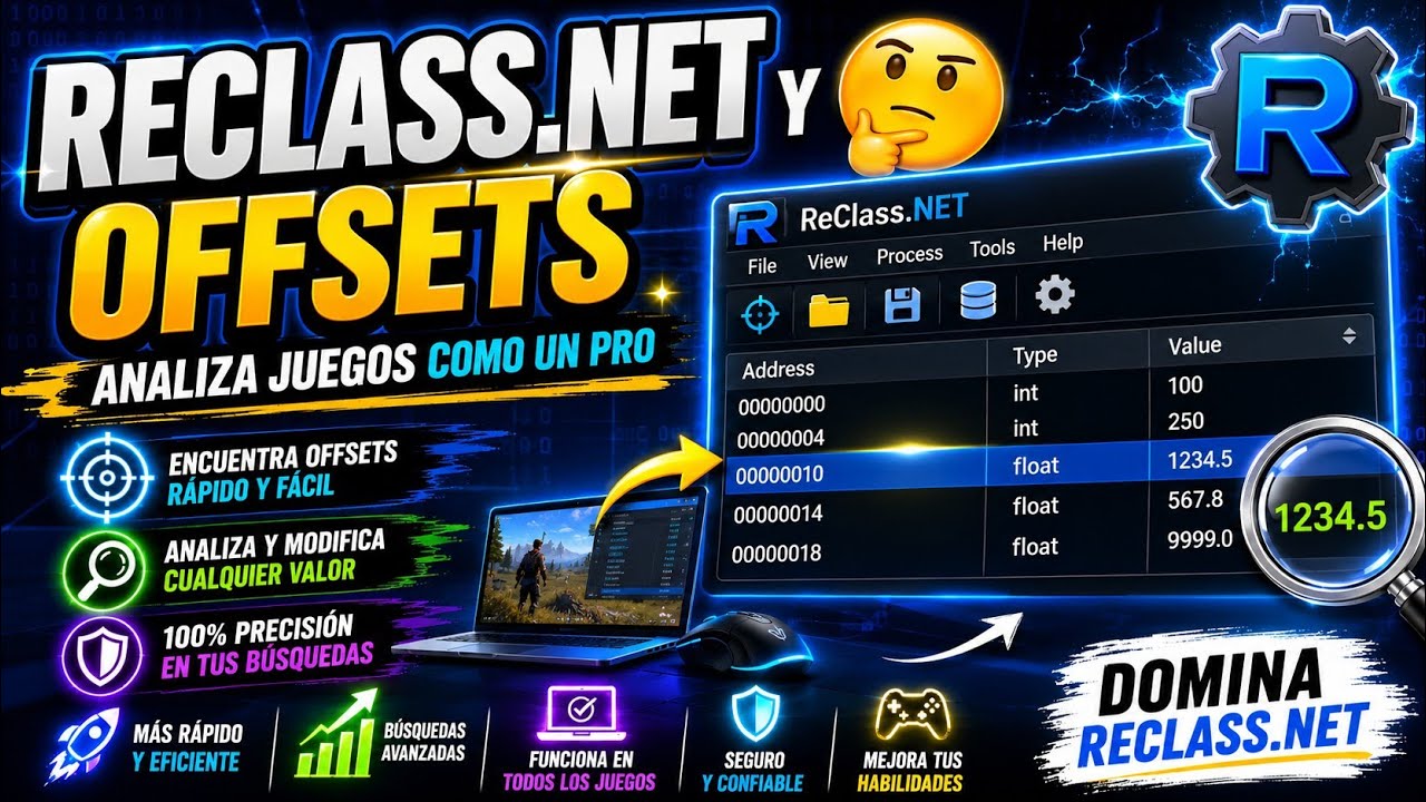 Analizar Juegos con ReClass.NET y Encontrar Offsets - YouTube