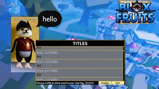 Blox Fruits how to equip titles