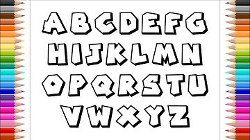 Learn Alphabet a to z  - Coloring  and Drawing for kids - Let