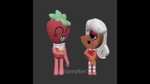 Cute gingerberry animation i made!🍪🍓 #dw#gingerberry#sprout#ginger#animation#ship#strawberrycookie