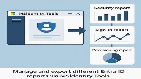 Manage and export different Entra ID reports via MSIdentity Tools