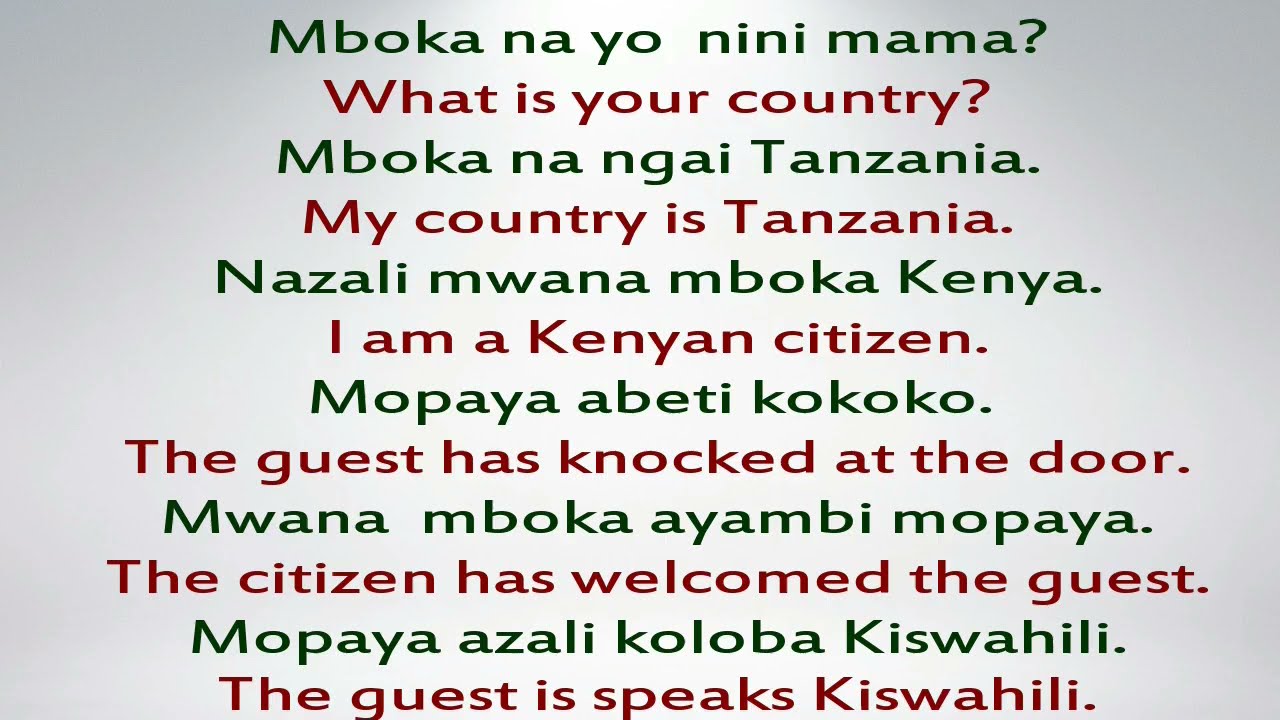 Dialogue Asking direction; learn Lingala. Unit 1 chap 5