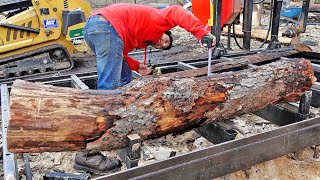 Sawing the Small Logs That I Collected in 2020