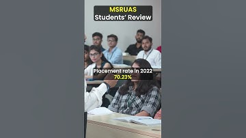M. S. Ramaiah University of Applied Sciences (MSRUAS) Review in 1 minute #shorts