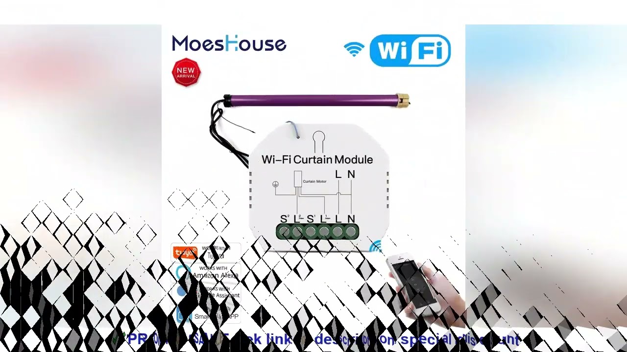 WiFi Mini Smart Curtain Switch Module Roller Blinds Shutter Motor Smart Life Tuya APP Remote Control