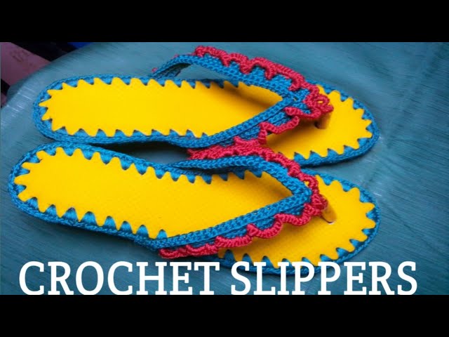 How to crochet on shoe sole 