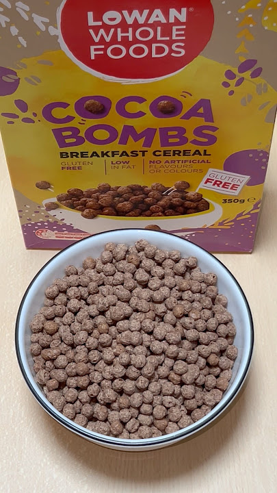 Lowan Whole Foods Cocoa Bombs Breakfast Cereal Packshot vs Product