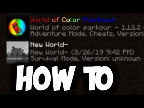 How to Make a Minecraft World Name Colorful - YouTube