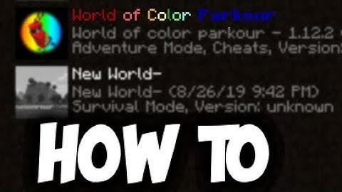 How to Make a Minecraft World Name Colorful