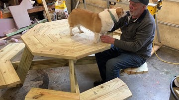 Home Built Octagon Picnic Table DIY