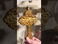 Raz Eric Cortina 6.25" Cross of Grace Glass Christmas Ornament 4653155