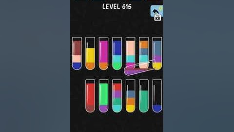 solve and solution water color sort game level 615