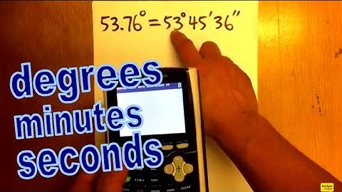 Degrees to DMS, on TI84