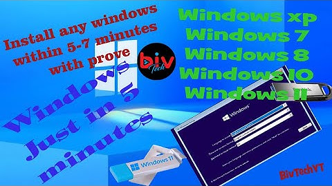 Install any windows in just 5 minutes || The Fastest way to install Windows 10 || BivTechYT !! 🔥🔥