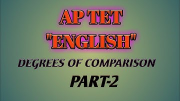 Aptet english degrees of comparison 2