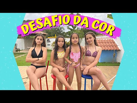 DESAFIO DA PISCINA COM BOLINHA COLORIDA COM AS MENINAS