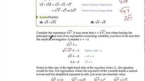10-2 Notes Simplifying Radical Expressions