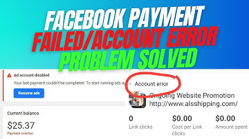 Facebook ads Payment failed/ Facebook ad account error problem solved