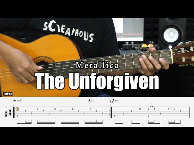 The Unforgiven - Metallica - Fingerstyle Guitar Tutorial + TAB & Lyrics class=