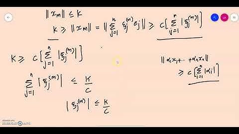 Functional Analysis Class 30  Finite dimensional normed space compact iff closed and bounded Part I
