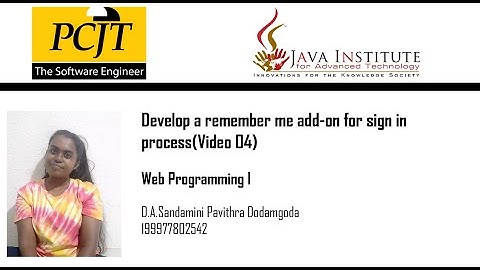 Develop a remember me add-on for sign in process (Video 04)