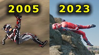 Evolution of CRASHES in MX vs ATV Games screenshot 1