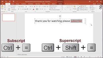 How to Superscript (Subscript) in PowerPoint Keyboard Shortcuts