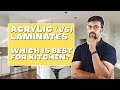 Acrylic Finish Vs Laminate Finish Which is Better for Kitchen | Kitchen Interior Design Ideas