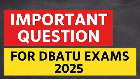 DBATU Engineering Mechanics 2025 | Important Questions for Final Exam | 1st Year Engineering
