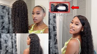 Watch Me Try To Install This 28inch Long Indian Curly Wig From ULA HAIR