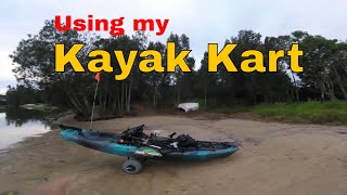 How to use a KAYAK CART  - Kayak Fishing tips with Rod N Paddle