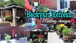BACKYARD Refresh Makeover || MAKING CHANGES & PLANTING NEW PERENNIALS