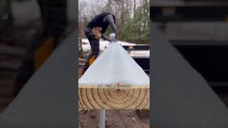 Always add sill gasket at the bottom on the wood. construction tools work carpentry realestate DIY