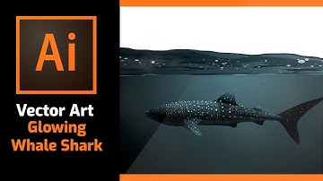 Vector Art - Glowing Whale Shark | Adobe Illustrator 2020