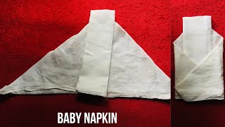 How to fold cloth diaper for babies ||baby napkin #babynapkins