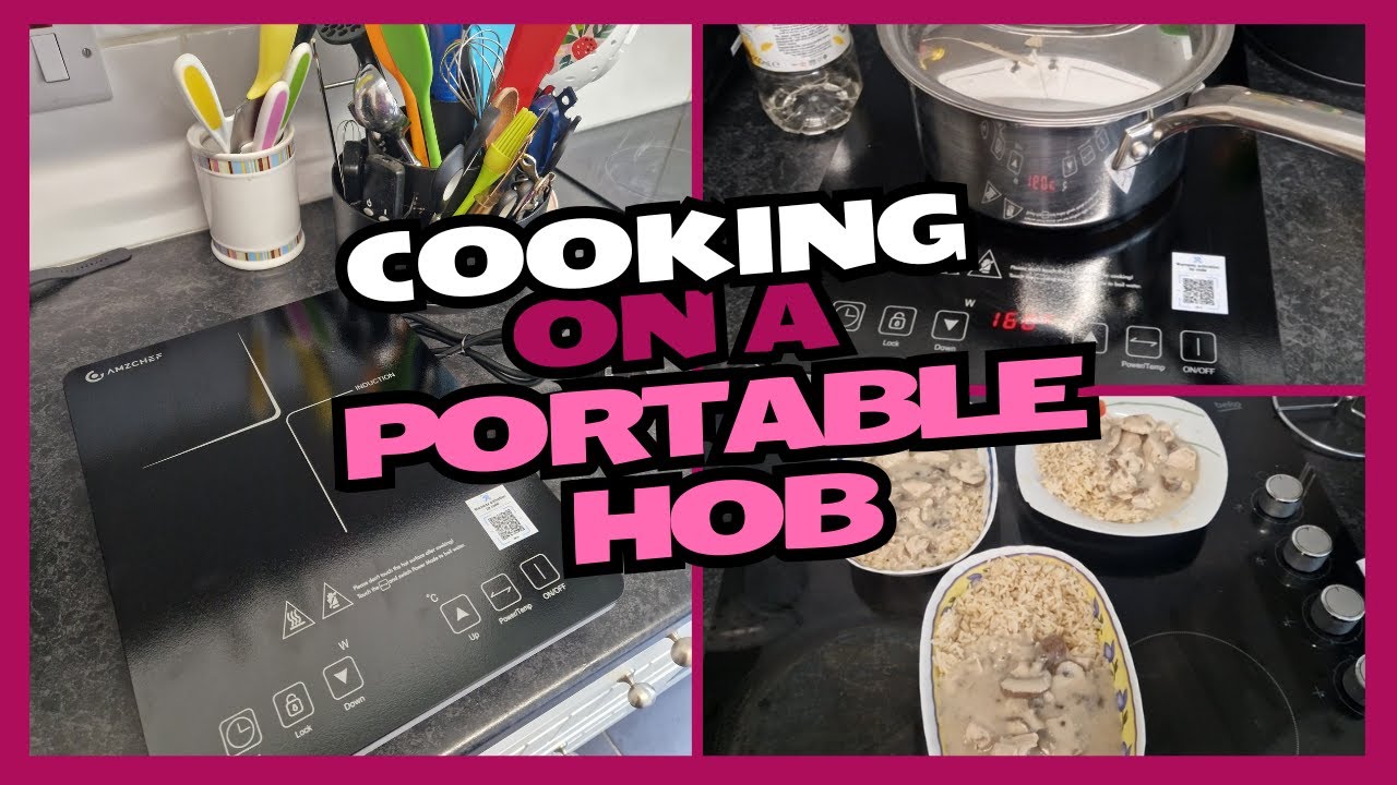 Cooking A Meal On A Portable Induction Hob 