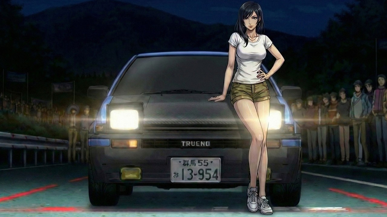 Initial D Anime - AE86 Akina Downhill Record Run Hyper Eurobeat X