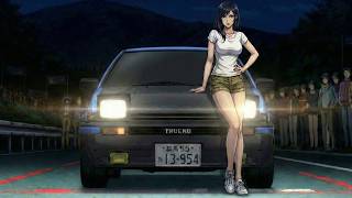 Initial D Anime - AE86 Akina Downhill Record Run Hyper Eurobeat X City Pop | AMV