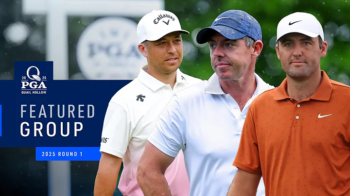 LIVE | McIlroy, Schauffele, Scheffler | Featured Group 4 AM | Round 1 | 2025 PGA Championship