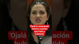Andrea Chávez dice que le hubiera gustado que la revocación de mandato existiera con Peña y Calderón